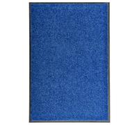vidaXL Felpudo lavable azul 60x90 cm