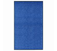 vidaXL Felpudo lavable azul 90x150 cm