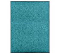 vidaXL Felpudo lavable azul cian 90x120 cm