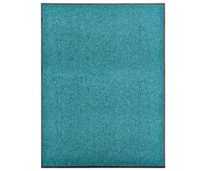 vidaXL Felpudo lavable azul cian 90x120 cm