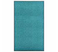 vidaXL Felpudo lavable azul cian 90x150 cm