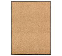 vidaXL Felpudo lavable crema 90x120 cm
