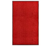 vidaXL Felpudo Lavable Rojo 90x150 cm