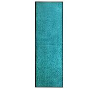 vidaXL Felpudo Lavable Gruesa Alfombra de Entrada Pasillo Exterior Interior Casa Puerta Estera de Bienvenida Antideslizante Azul Cian 60x180 cm