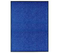 vidaXL Felpudo Lavable Gruesa Alfombra de Entrada Pasillo Exterior Interior Casa Puerta Estera de Bienvenida Antideslizante Azul 90x120 cm