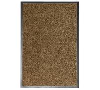 vidaXL Felpudo lavable marrón 40x60 cm
