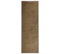 vidaXL Felpudo lavable marrón 60x180 cm