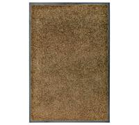 vidaXL Felpudo lavable marrón 60x90 cm