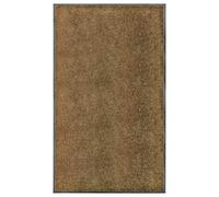 vidaXL Felpudo lavable marrón 90x150 cm