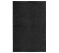 vidaXL Felpudo lavable negro 120x180 cm
