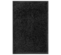 vidaXL Felpudo lavable negro 40x60 cm