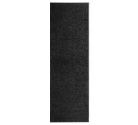 vidaXL Felpudo lavable negro 60x180 cm