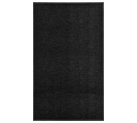 vidaXL Felpudo lavable negro 90x150 cm