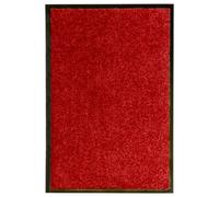 vidaXL Felpudo lavable rojo 40x60 cm