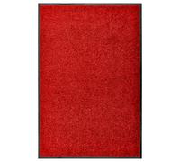 vidaXL Felpudo lavable rojo 60x90 cm