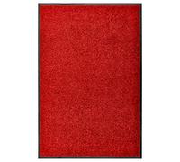 vidaXL Felpudo lavable Grueso Alfombra de entrada Exterior e interior Antideslizante Rojo 60x90 cm