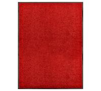 vidaXL Felpudo lavable rojo 90x120 cm