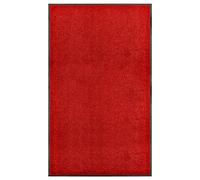 vidaXL Felpudo lavable rojo 90x150 cm