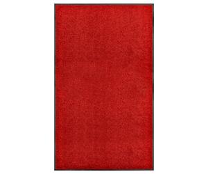 vidaXL Felpudo lavable rojo 90x150 cm