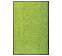 vidaXL Felpudo lavable verde 60x90 cm