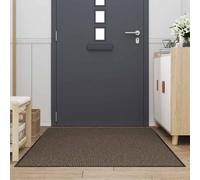 vidaXL Felpudo marrón 115x200 cm – Lavable, para entrada interior y exterior
