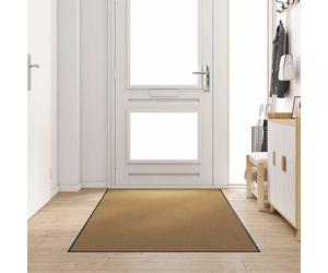 vidaXL Felpudo Otro Crema y Negro 120 x 300 cm Poliamida y PVC