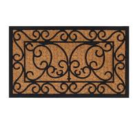 vidaXL Felpudo rectangular de goma y fibra de coco 45x75 cm
