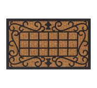 vidaXL Felpudo rectangular de goma y fibra de coco 45x75 cm