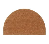 vidaXL Felpudo semicircular de fibra de coco natural 50x80 cm