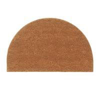 vidaXL Felpudo semicircular de Fibra de Coco Natural 50x80 cm