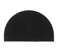 vidaXL Felpudo semicircular de fibra de coco negro 50x80 cm