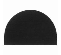 vidaXL Felpudo semicircular de fibra de coco negro 60x90 cm
