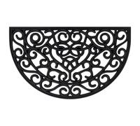 vidaXL Felpudo semicircular de goma 45x75 cm