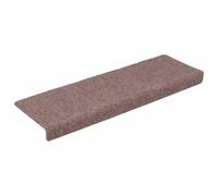 vidaXL Felpudos autoadhesivos para escaleras, 5 Unidades, 65 x 21 x 4 cm, Borde Rectangular marrón Claro