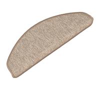 vidaXL Felpudos para escaleras 15 uds 65x21x4 cm Marrón claro Semicircular Grande