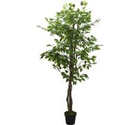 vidaXL, Ficus artificial, 1008 hojas, 180 cm, color verde