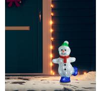 vidaXL Figura de muñeco de nieve de acrílico navideño LED 30 cm
