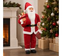vidaXL Figura de Papá Noel Rojo 110 cm Poliéster