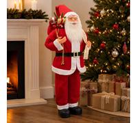 vidaXL Figura de Papá Noel Rojo 110 cm Poliéster
