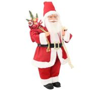 vidaXL Figura de Papá Noel Rojo 46 cm Poliéster