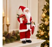 vidaXL Figura de Papá Noel Rojo 46 cm Poliéster