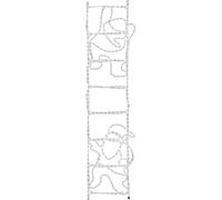 vidaXL Figura decorativa de Navidad con luces LED, con forma de Papá Noel subiendo una escalera, 552 LEDs, 50x200 cm