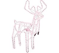 vidaXL Figura decorativa LED de pastor con cabeza móvil, luz blanca cálida, 76x42x87 cm
