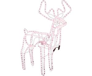 vidaXL Figura decorativa LED de pastor con cabeza móvil, luz blanca cálida, 76x42x87 cm