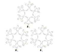 vidaXL Figura navideña con Copo de Nieve LED, 3 Unidades, Blanco cálido, 27 x 27 cm