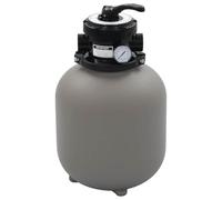 vidaXL Filtro de Arena de Piscina válvula de 4 Posiciones Gris 350 mm