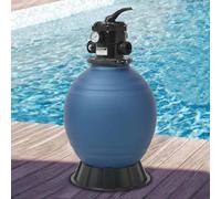 vidaXL Filtro de arena de piscina válvula de 6 posiciones azul 460 mm