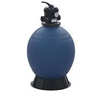 vidaXL Filtro de arena de piscina válvula de 6 posiciones azul 560 mm