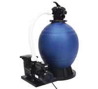 vidaXL Filtro de arena válvula de 7 vías y bomba de 1000 W azul y negro