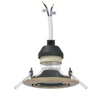 vidaXL Foco 6 pcs Latón 9 x 9 x 2.5 cm Metal, Salón, Foco Moderno Ajustable, Luces eficientes, luz empotrada, iluminación Interior Flexible